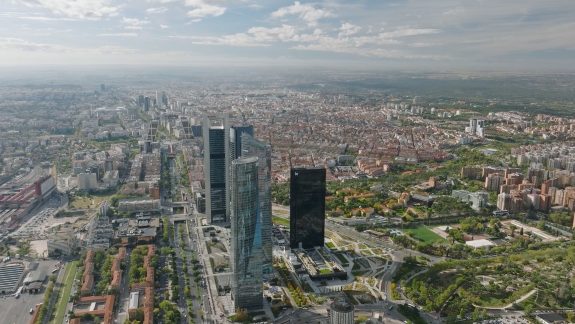 vista aerea torres de madrid
